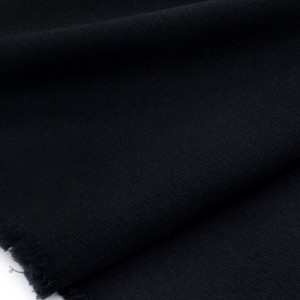 Tissu coton façonné doux noir x 50cm 