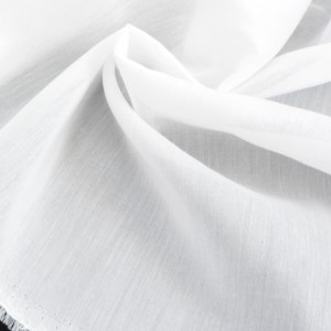 Destock 4M tissu soie coton extra doux blanc écru largeur 140cm 