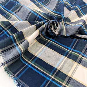 Destock 2m tissu coton tartan écossais doux carreaux largeur 150cm 
