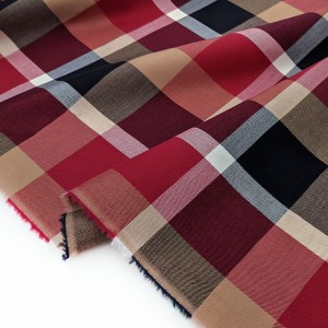 Tissu japonais écossais tartan coton soyeux carreaux tissé x 50cm