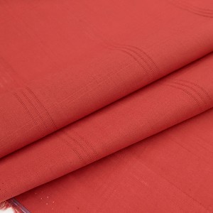 Destock 2.3m tissu coton façonné doux brique largeur 150cm 