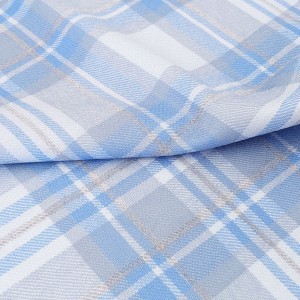 Déstock 0.58m tissu pure laine tartan écossais souple bleu largeur 153cm