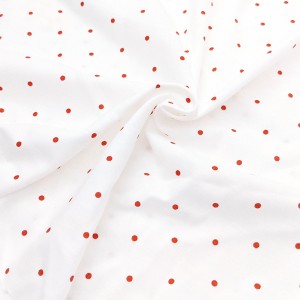 Destock 1m tissu jersey coton fluide petits pois largeur 175cm