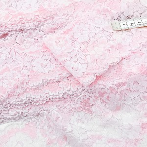 Déstock 10m dentelle élastique lingerie rose largeur 8.5cm