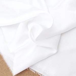 Destock 2.1m tissu satin tencel soyeux haute couture blanc largeur 155cm