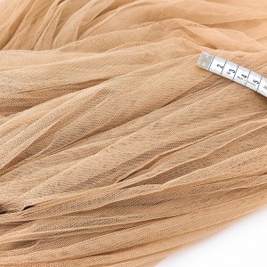 Déstock 2m tissu tulle souple sable largeur 160cm