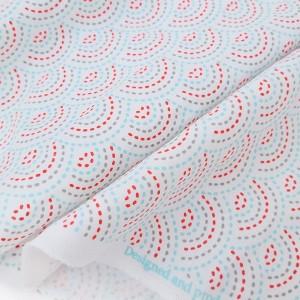 Destock 1.7m tissu américain flanelle coton doux vague Seigaiha largeur 113cm