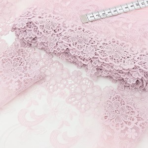 Destock lot 4.8m dentelle guipure tulle brodé broderie haute couture largeur 19cm