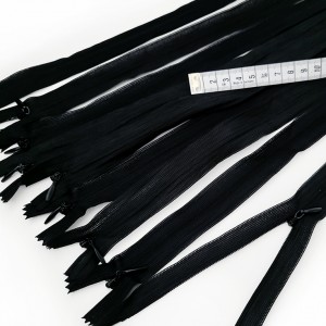 Destock 9 fermetures glissière zip invisible noire longueur 25cm