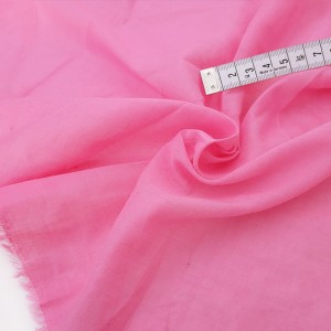 Destock 2.9m tissu voile de coton fin doux rose largeur 148cm 