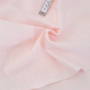 Déstock 0.64m tissu japonais lin soyeux rose pâle largeur 114cm 
