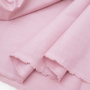 Déstock 1.68m tissu japonais lin soyeux rose o^poudré largeur 111cm 