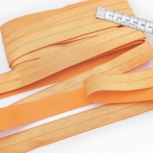 Destock 9m ruban élastique biais américain épais orange satiné largeur 2cm