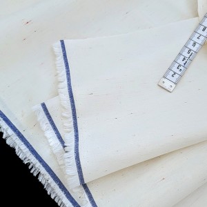 Destock 1m tissu coton doux moucheté écru largeur 146cm 