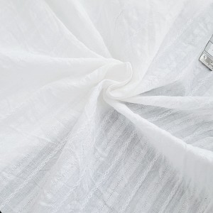 Destock 2.1m tissu coton lavé jacqurd doux blanc largeur 146cm 