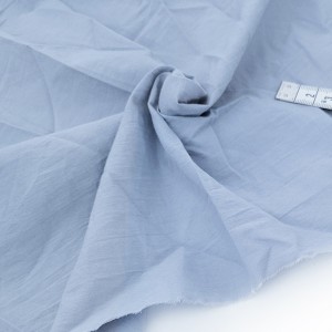 Destock 0.7m tissu popeline coton doux gris bleuté largeur 130cm