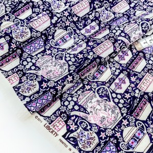 Destock tissu liberty coton gaufré doux suzy lavande 1.5m