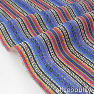 Destock tissu liberty tana lawn the braided brocade bleu 0.83m