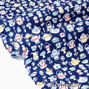 Destock tissu liberty tana lawn suzy elizabeth bleu 0.7m
