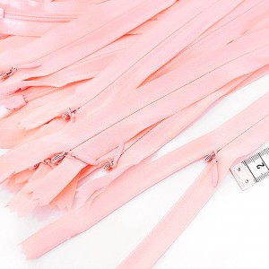 Destock 12 fermetures glissière zip invisible rose longueur 25cm