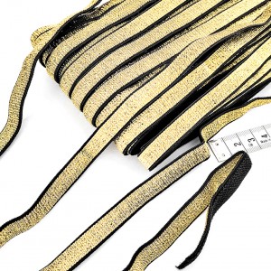 Destock 20m ruban élastique plat épais doré velouté largeur 1.1cm
