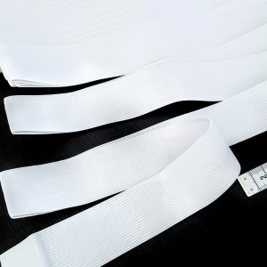 Destock 10m ruban élastique plat fin souple blanc largeur 3.5cm