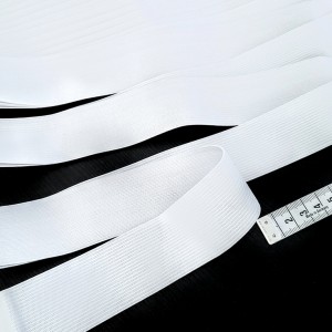 Destock lot 8.4m ruban élastique plat fin souple blanc largeur 3.5cm
