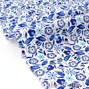 Tissu liberty tana lawn bobo bleu 0.93 m