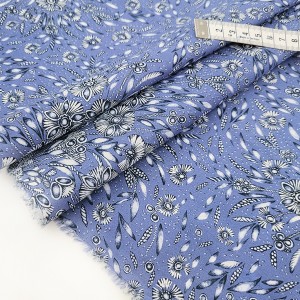 Destock tissu liberty tana lawn lady zadie bleu 0.58m