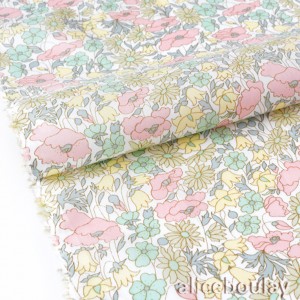 Tissu liberty tana alwn poppy and daisy pastel 0.59m