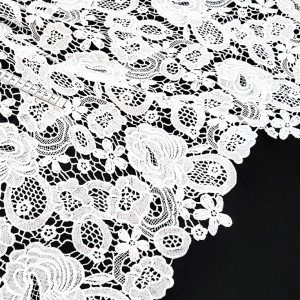 Destock 0.94m tissu dentelle guipure épais souple écru largeur 125cm 