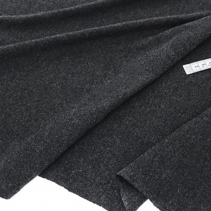 Déstock 0.93m tissu chauffant dralon coton seconde skin double face gris foncé largeur 180cm