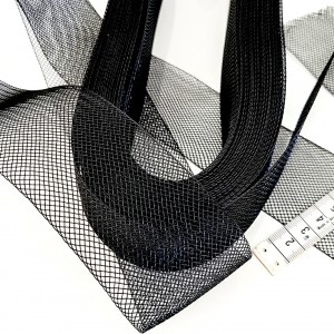 Destock 24m tresse crin en cheval à coudre noir largeur 5.2 cm