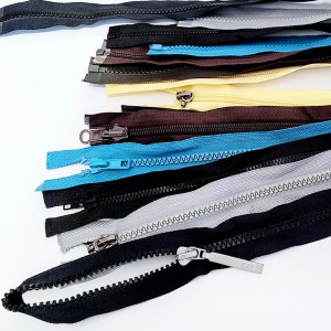 Destock 7 fermetures glissière zip séparable multicolore longueur 58-90cm