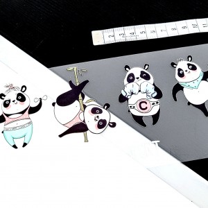 Destock transfert textile thermocollant applique panda sport taille 22x9cm