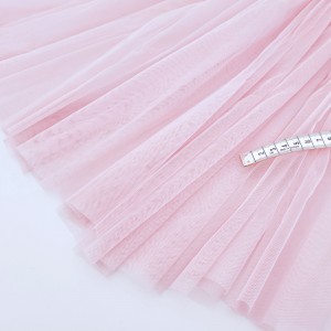Déstock 3m tissu tulle fin souple fluide beau tombé rose pâle largeur 160cm