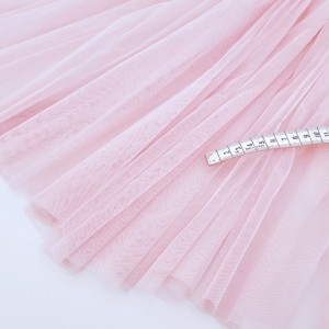 Déstock lot 1.4m tissu tulle fin souple fluide beau tombé rose pâle largeur 160cm