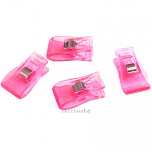 4 pièces Epingle couture plastique couleur rose taille 18x33mm 