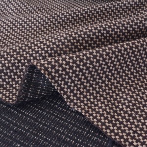 Tissu lainage tricoté doux lourd couleur chocolat et beigex 50cm 
