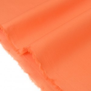 Tissu satin de coton façonné couleur capucine x50cm 