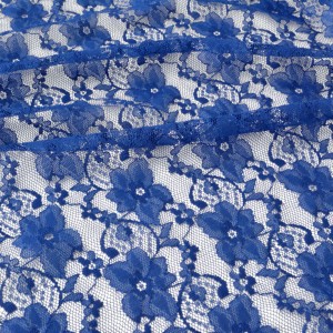 Tissu dentelle de lingerie extra doux fluide couleur bleu outremer x 50cm 