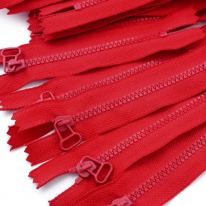 fermetures glissière zip non séparable 14cm rouge - vendu par 4 pièces 