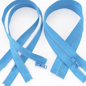Fermeture glissière zip Eclair séparable 39cm bleu x 2 pièces 
