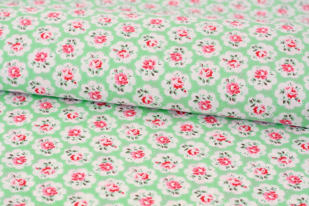 Tissu CATH KIDSTON fin coton Provence vert