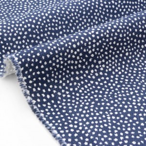Tissu japonais lin coton épais doux motif Samehada Komon mauve x 50cm 