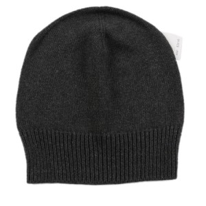 Bonnet J.CREW en maille cachemire couleur gris foncé taille unique