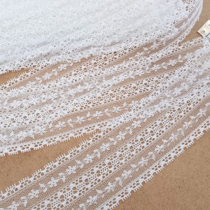 Déstock lot 10.3m dentelle de calais raide largeur 5.5cm