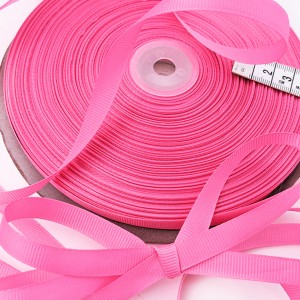 Déstock 90m ruban gros grain rose largeur 1 cm