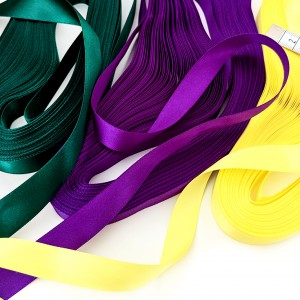 Déstock lot 70m ruban satin double face 3 couleurs  largeur 1.5-1.9 cm