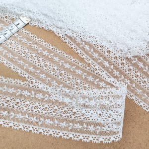 Déstock lot 11.3m dentelle de calais raide largeur 5.5cm